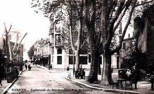 Tlemcen - Esplanade du Mechouar et Rue de France